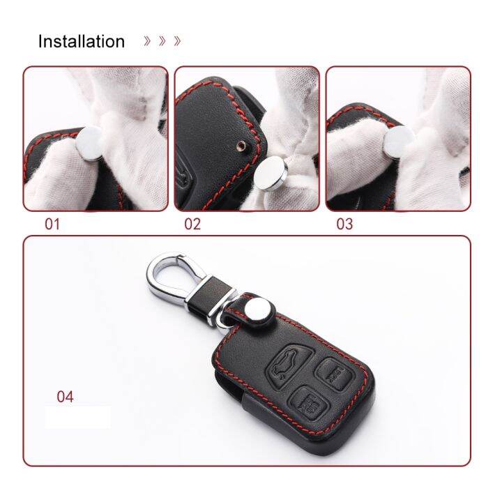 genuine-leather-car-key-case-for-volvo-c70-s40-s70-s90-v40-v90-smart-remote-fob-cover-keychain-protector-bag-auto-accessories