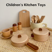 ChildrenS Natural Wood Color Preschool Toys Fruits And Vegetables Simulation Play House Kitchenware Cognitive Wooden Toys Gifts