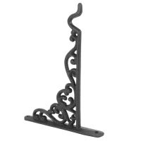 4X Cast Iron Hanger Wrought Iron Garden Hook Flower Pots Basket Wall Hanger Bracket with Expansion Screw