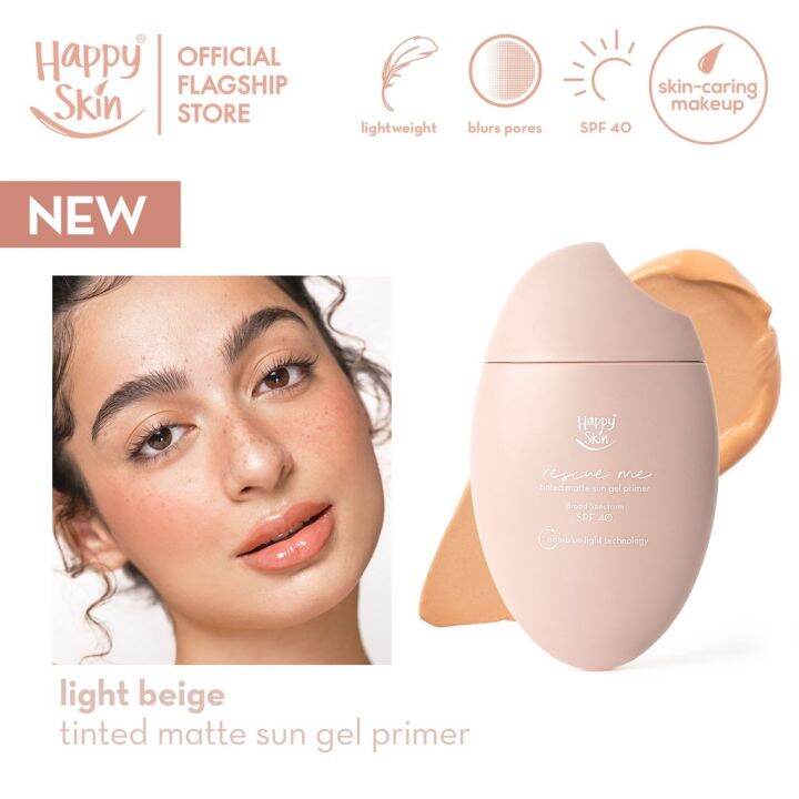 Happy Skin Rescue Me Tinted Matte Sun Gel Primer Broad Spectrum SPF 40 [Sunscreen Primer