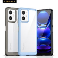 Lereach กรณีโทรศัพท์สีใสสำหรับ Xiaomi Redmi Note 12 5G 12s 4G 12 Pro+ POCO X5 Pro 5G Soft TPU Edge PC Hard Back Cover กรณีโทรศัพท์