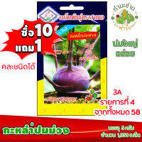 (ซื้อ10แถม1) เมล็ดพันธุ์ กะหล่ำปม ม่วง Purple Kohlrabi ประมาณ 1,350เมล็ด 3A สามเอ ผักสวนครัว เมล็ดพันธุ์พืช เมล็ดผัก เม็ดผัก พืชผัก