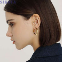 Retro Gold Copper Hoop Earrings For Women  Trendy Temperament Cold Wind Eardrop Light Luxury Jewelry Gift