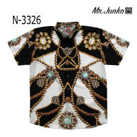 ?ส่งฟรี?เสื้อเชิ้ตชาย Mr-Junko ผ้านิ่มใส่สบายไม่ร้อน งานคุณภาพ พรีเมี่ยม ลายผ้าด้านหน้าต่อกัน N-3326