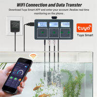 Byssherer WiFi Tuya Smart PH Meter ล็อกข้อมูลอุณหภูมิ TDS Salinity S.g. EC ORP เครื่องวิเคราะห์การตรวจสอบเครื่องทดสอบน้ำสำหรับตู้ปลาสระว่ายน้ำไฮโดรโปนิกส์