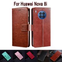 ▲ Etui na telefon do Huawei Nova 8i Etui odwróć portfel skórzany stojak Book Funda na Huawei Nova8 i Etui na karty magnetyczne torba Hoesje