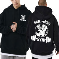 Funny Ninja Muscular Mouse Gym Hoodie Japanese Anime Demon Slayer Uzui Tengen Print Hoodie Men Casual Fashion Hooded Sweatshirt Size Xxs-4Xl