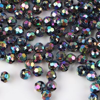 【CW】 300/500pcs 6/8/10mm Color Cutting Bead Beads Loose Spacer for Jewelry Makeing Accessories