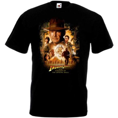 Indiana Jones T shirt black movie poster allsS-5XL