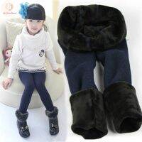 Fashion Kids Girl Winter Leggings Elastic Warm Thick Pantyhose For 4-12 Years Pants With Fleece