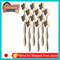 【จัดส่งตรงจากญี่ปุ่น】 Nagao Tsubame Sanjo Flower Coffee Spoon Pink Gold Sakura Set Of 12 Made In Japan, Top Japansese Outdoor Brand, Camp Goods,BBQ Goods,สินค้าสำหรับกิจกรรมกลางแจ้ง,สินค้ากลางแจ้งคุณภาพสูงเพลิดเพลินกับธรรมชาติ