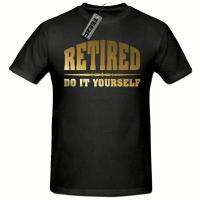 2023 NewRetired ทำด้วยตัวเองเสื้อยืด (สโลแกนทอง) บุรุษตลกแปลกเสื้อยืด Grandad