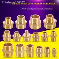 1/2 3/4 1 Female Male Thread Through Brass Adapter Copper Extender Connect Repair Durable Hose Coupling Joint Garden Fitting