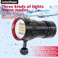 ☢♘❉ NEW LED Diving Light Highlight Torch 20000Lumens Tactical Diving Flashlight Underwater 100M Waterproof Video Camera Light