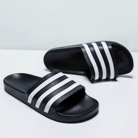 Stripe Sport Slippers Thick Sole Soft EVA Indoor Bathroom Slides Sandals Casual Beach Unisex Men Women Platform Home Shoes Large