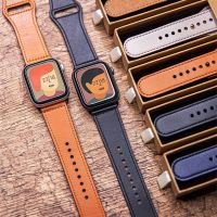 สายสายรัดสำหรับ Iwatch หนัง44มม. 40มม. 45มม. 41มม. 49มม. 42มม. 38มม. สายรัดข้อมือ Correa สร้อยข้อมือ IWatch Series 3 5 6 SE 7 8 Ultra♈