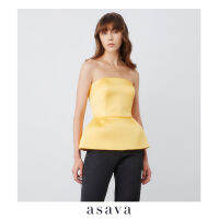 [asava pf22] Satine strapless body round blouse เสื้อผู้หญิง อาซาว่า เกาะอกโอบไหล่