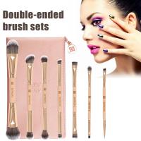 7PC Makeup Brush Set Soft Bristles Eyeshadow Brush Double Makeup Eyelash Brushes Brush Beauty Portable Ended Cosmetics Makeup L7R3