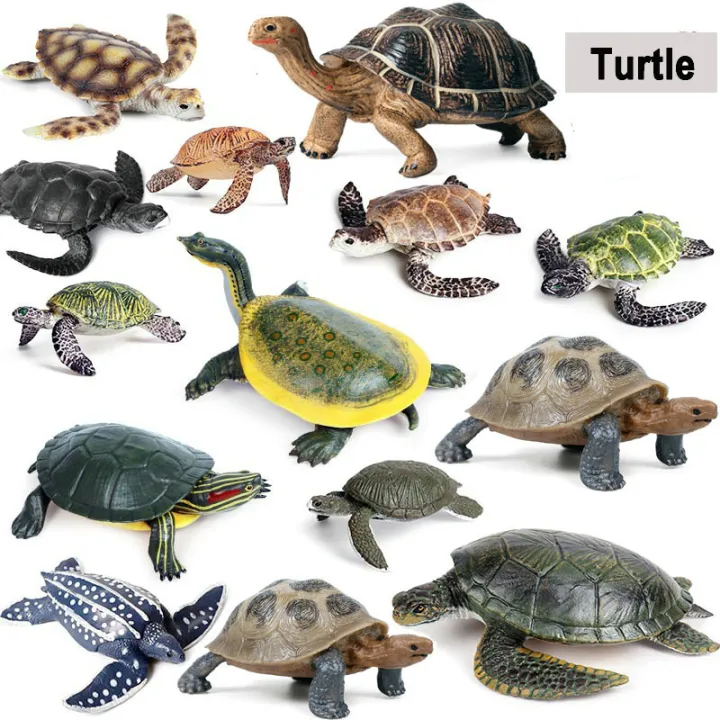 Lifelike Sea Turtle Tortoise Geochelone Action Figures Turtles Solid ...