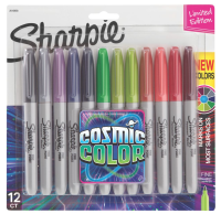 Sharpie ปากกาเคมี ปากกา Permenent ชาร์ปี้ Fine 1.0mm Cosmic Color (แพ็ค 12 สี)