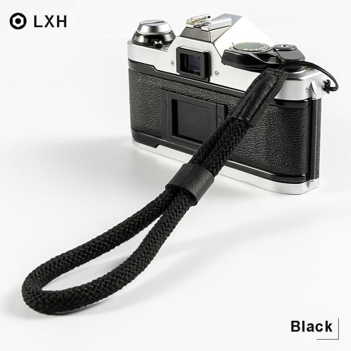 lxh-โพลีเอสเตอร์ผ้าฝ้ายดิจิตอลกล้องสายรัดข้อมือมือจับสำหรับ-fujifilm-โพลารอยด์-pentax-panasonic-สายคล้องกล้อง