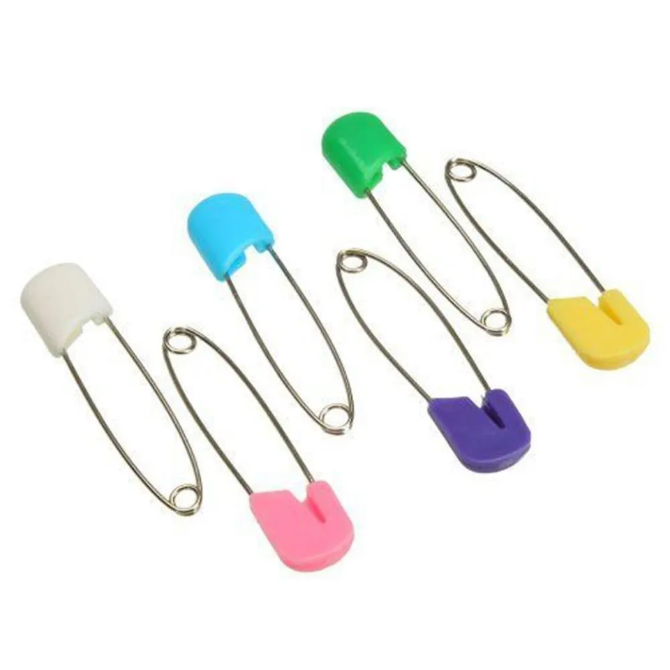 Hot Sale Convenient Plastic Head Pins Safety Pins Craft Pins 50Pcs Locking  Cloth Pins Nappy Pins Baby Diaper Locking Pin Lock Baby Clothes Pins