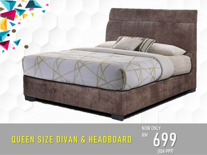 Boston Queen Size Divan Headboard / Queensize / Bed / Katil Queen