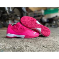 ▥☸卐 Soccer Shoes Futsal Puma777 Future Z 1.1 Pro Court Kasut Bola Sepak- Luminous Pink