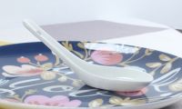 ✑△ 6pcs set plain white bone china chinese rice scoop spoon ceramic kis soup spoon korean ice cream ladle porcelain dinner baby