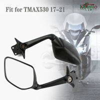 เชส♘Fit 2017 - 2021 TMAX530 TMAX560มอเตอร์ไซค์มุมมองด้านหลังกระจกด้านข้าง TMAX 530 SX DX 2018 2019 2020 2021 T-MAX 560กระจกมองหลัง