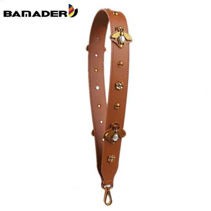 retro-bee-straps-for-bags-leather-handles-for-handbags-wide-shoulder-strap-metal-flower-decoration-anse-sac-a-main