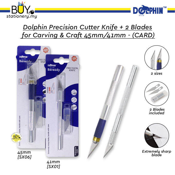 Dolphin Precision Cutter Knife Pen Knife Blade + 2 Blades for Carving