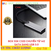 Box chuyển SSD M2 Sata sang ổ cứng di động - SSK SHE-C320 chuẩn USB 3.0