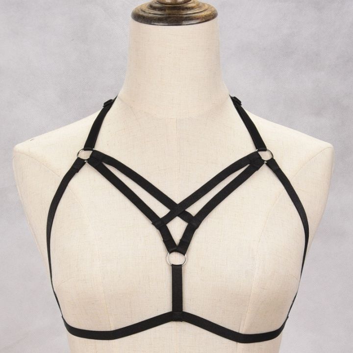 yf-polyester-harness-cupless-fetish-crop-top-bondage-gothic