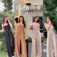 Babydoll Jumsuit - จั๊มสูทกางเกงขายาว ทรงขากว้าง จั๊มสูทออกงาน ชุดไปคาเฟ่ ชุดไปทะเล RTW.K