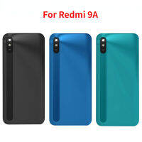 ปกหลังสำหรับ Xiaomi R Edmi 9A ประตูด้านหลังที่อยู่อาศัยกลับกรณีที่มีเลนส์กรอบกล้องที่มีโลโก้