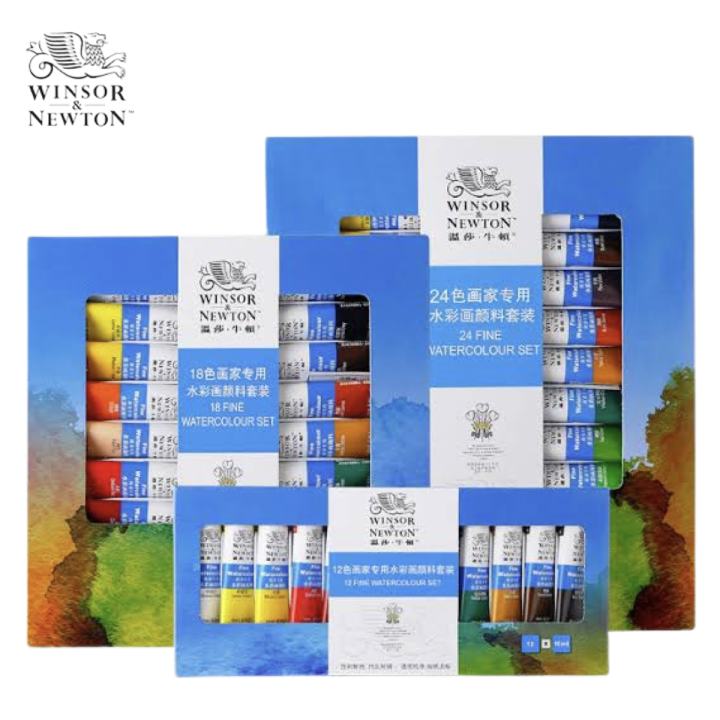 Winsor & Newton Fine Watercolor Paint Set Of 24, 18, Or 12 Colors X ...