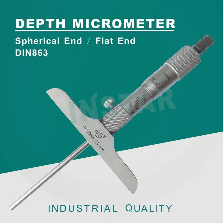INSTAR Depth Micrometer 025Mm 0100Mm Industrial Quality Stainless