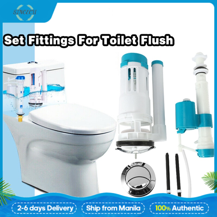 Toilet Flush Set Fittings Dual Button Flush Valve Toilet Inlet Valve