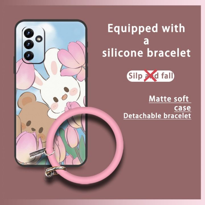 advanced-couple-phone-case-for-samsung-galaxy-a82-5g-quantum2-sm-a826s-cartoon-funny-texture-taste-ring-dust-proof-cute