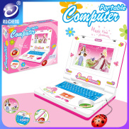 RUICHENG English Simulation Notebook Pink Light Music Cartoon Computer