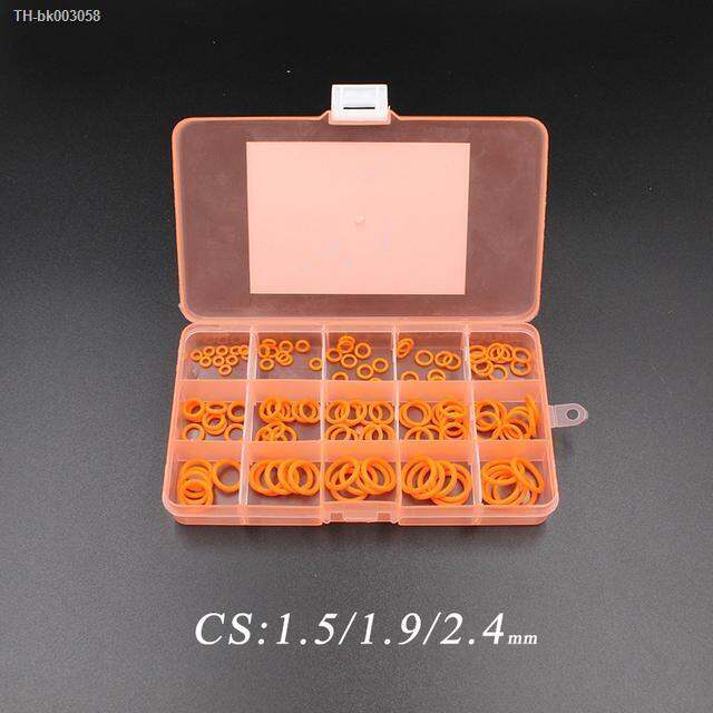 orange-silicone-rubber-125pc-o-ring-seal-cs1-5-1-9-2-4mm-vmq-gasket-waterproof-high-temperature-environmental-protection-toolbox