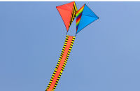 【cw】Children Outdoor Toys Power 3D Rainbow Single Line Kite Sports Beach Toys With Handle String Easy to Fly !