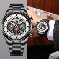 CURREN Watches Men Fashion Military Sports Quartz Wristwatches for Male Stainless Steel Clock with Chronograph and Date