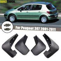 JHTJHNDTGFJHND รถ Mud Flaps สำหรับ Peugeot 307 3Dr &amp; 5Dr Hatchback Hatch 4ประตูซีดาน2001-2011 Mudflaps Splash Guards Mud Flap Mudguard Fender