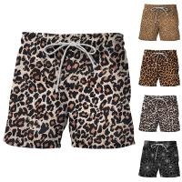 (ETX)Leopard Print Men Beach Shorts 3d Printed Men Party Clothing Casual Board Shorts Harajuku Breathable Swimsuit Homme Oversized