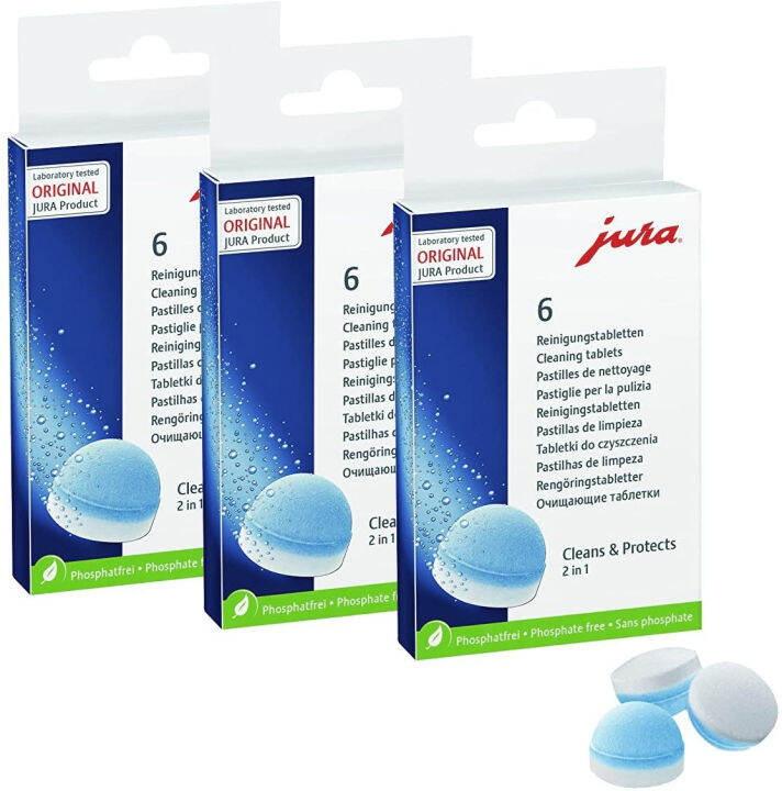 Jura 2Phase Cleaning Tablets for Fully Automatic Coffee Machines, 18