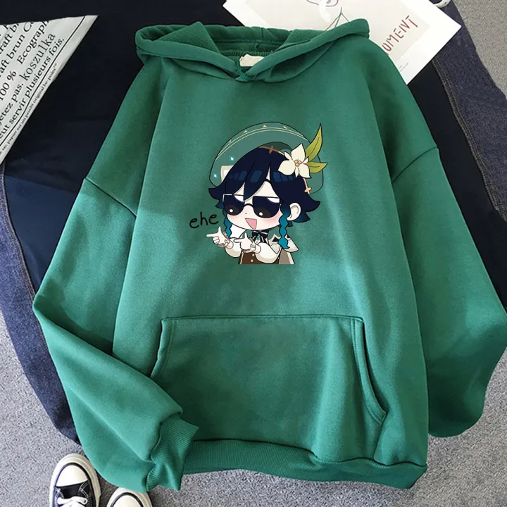 Venti Hoodie Women Harajuku Oversized Genshin Impact Hoodies Female