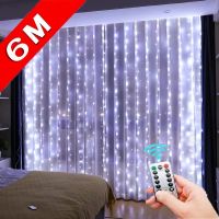 6x3M New Year Garland LED Curtain Garland on The Window USB Festoon Fairy Lights with Remote Led Lights Christmas Decoration