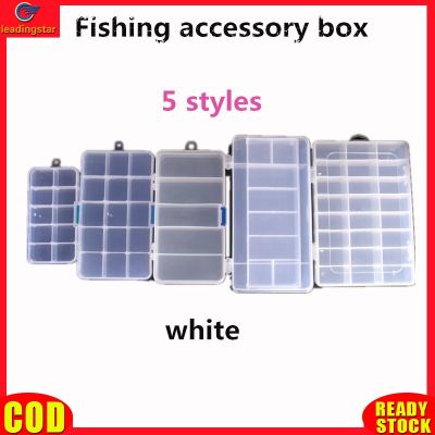 LeadingStar RC Authentic Plastic 5/10/15/24 Compartments Fishing Lure Bait Hook Tackle Storage Box Case Container